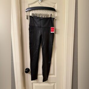 SPANX Black Faux Leather Leggings